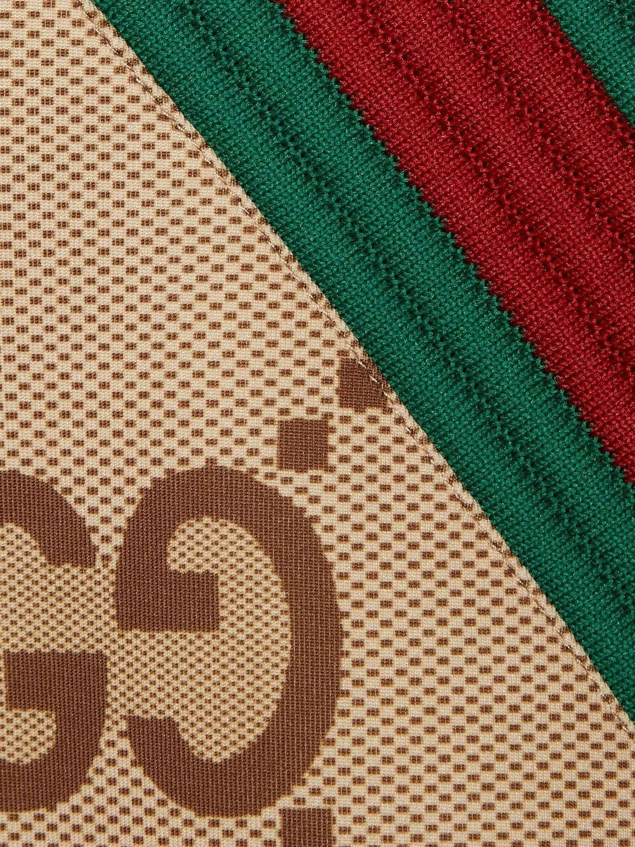 Куртка с капюшоном и узором GG Supreme Gucci, коричневый — фото 4