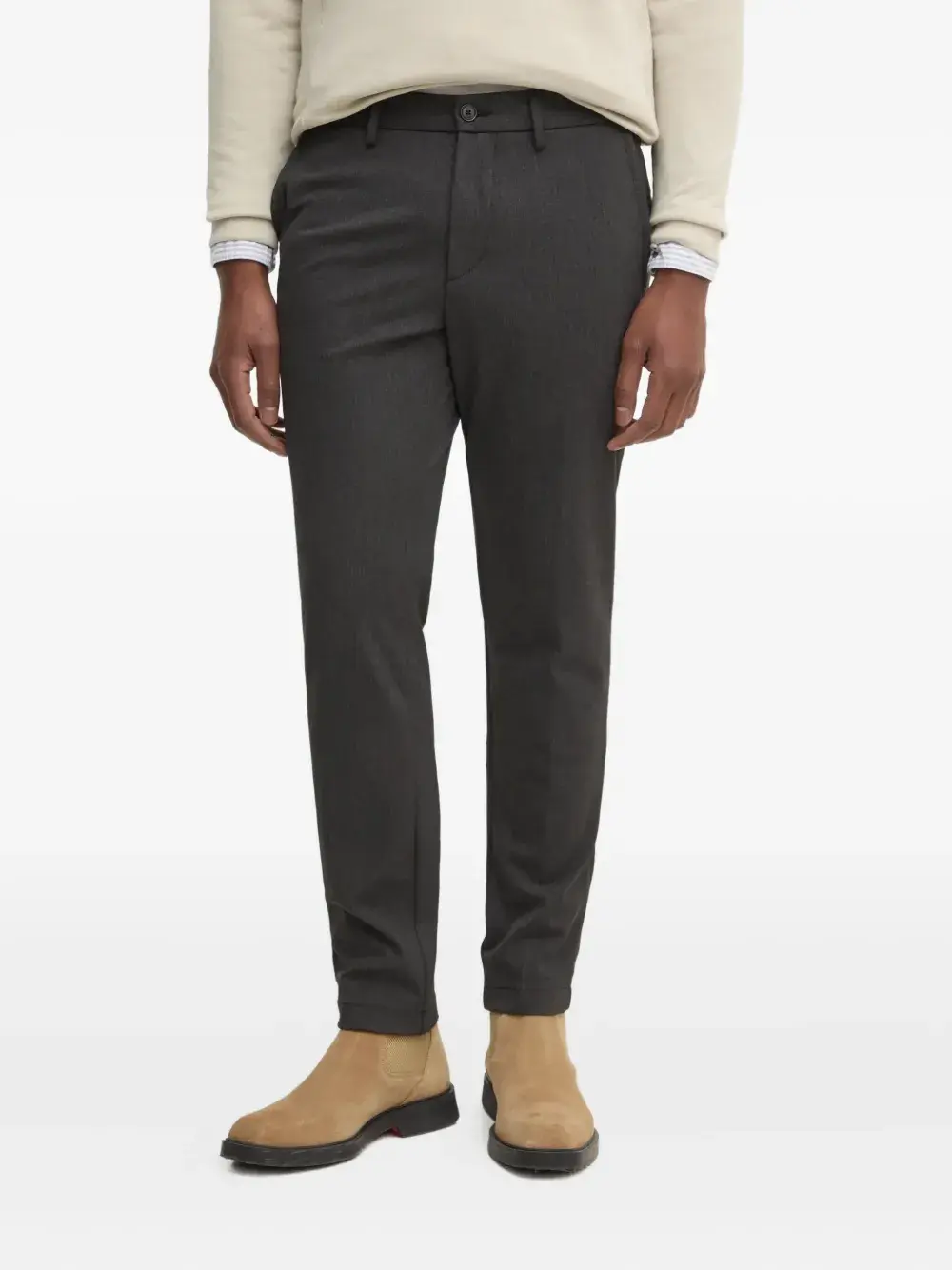 

Брюки чинос с пуговицами Boss, серый