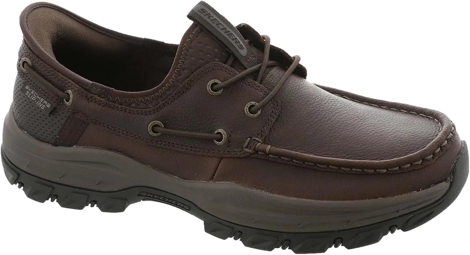 Мужские лоферы Skechers USA Knowlson-Shore Thing Hands Free без шнурков, коричневый — фото 2