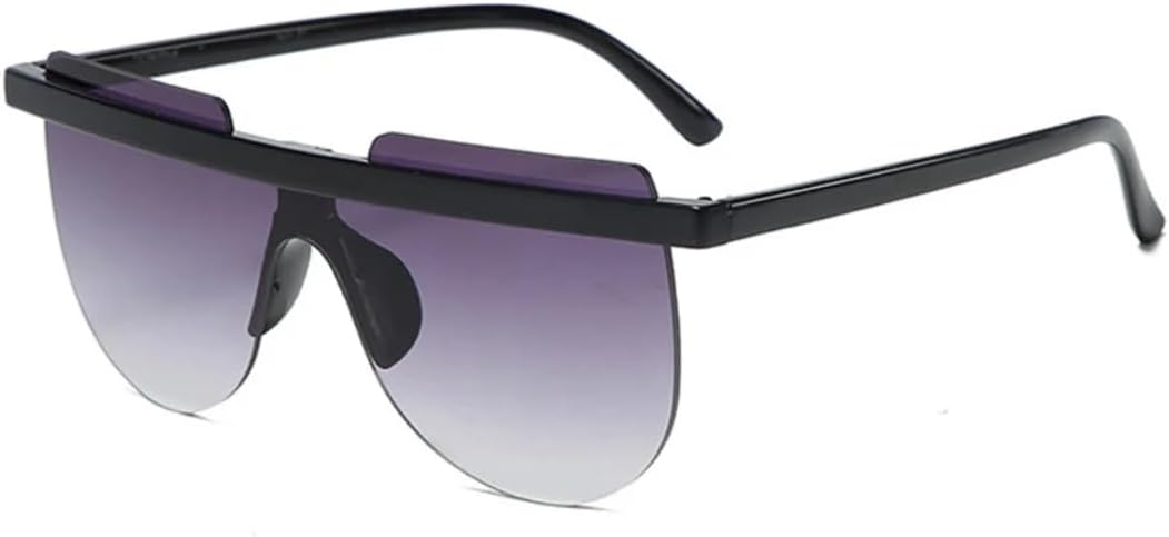 

Панк-стиль, популярные цельные женские солнцезащитные очки, роскошные без оправы, мужские очки для активного отдыха, вождения, спорта, защита от УФ-излучения UV400 TVTBBVV, Black Gray