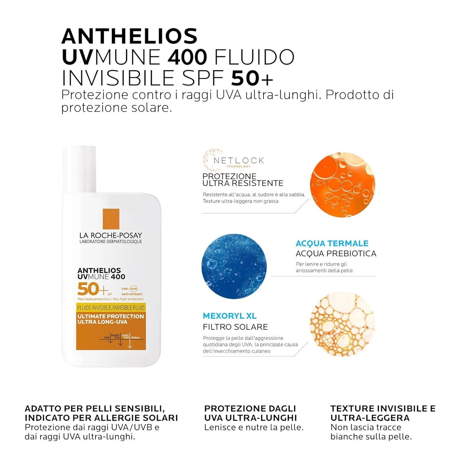 Солнцезащитный флюид «Anthelios UVMune 400 Fluid SPF50+» от La Roche-Posay, 2 x 50 мл La Roche-Posay — фото 2
