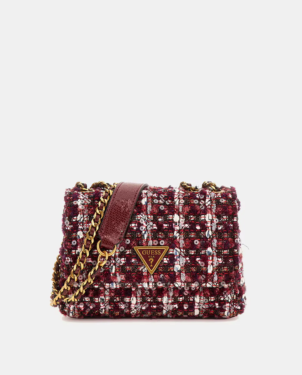 

Мини-сумка Guess GIULLY MINI 2, бордовый