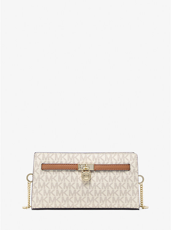 

Мини-сумка Hamilton Moderne через плечо с фирменным логотипом Michael Kors, Vanilla/Acorn