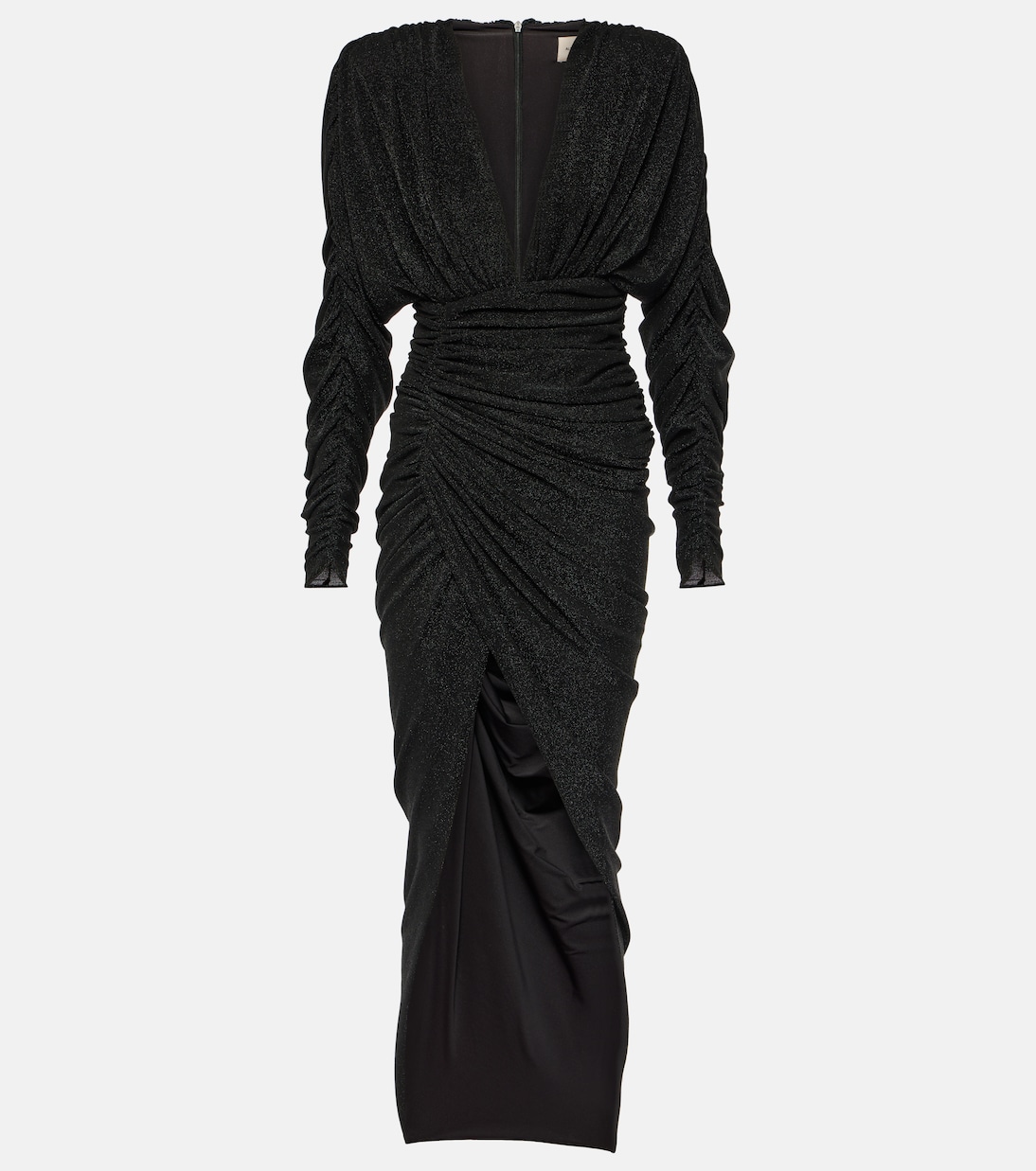 

Платье с рюшами Alexandre Vauthier, черный