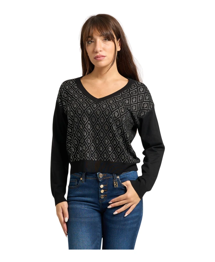 

Женский пуловер с логотипом, черный Gaudi, черный