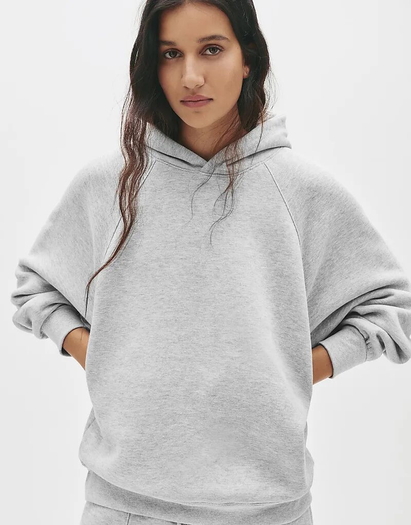 

Толстовка большого размера Pull&Bear серого меланжевого цвета, Серый, Толстовка большого размера Pull&Bear серого меланжевого цвета