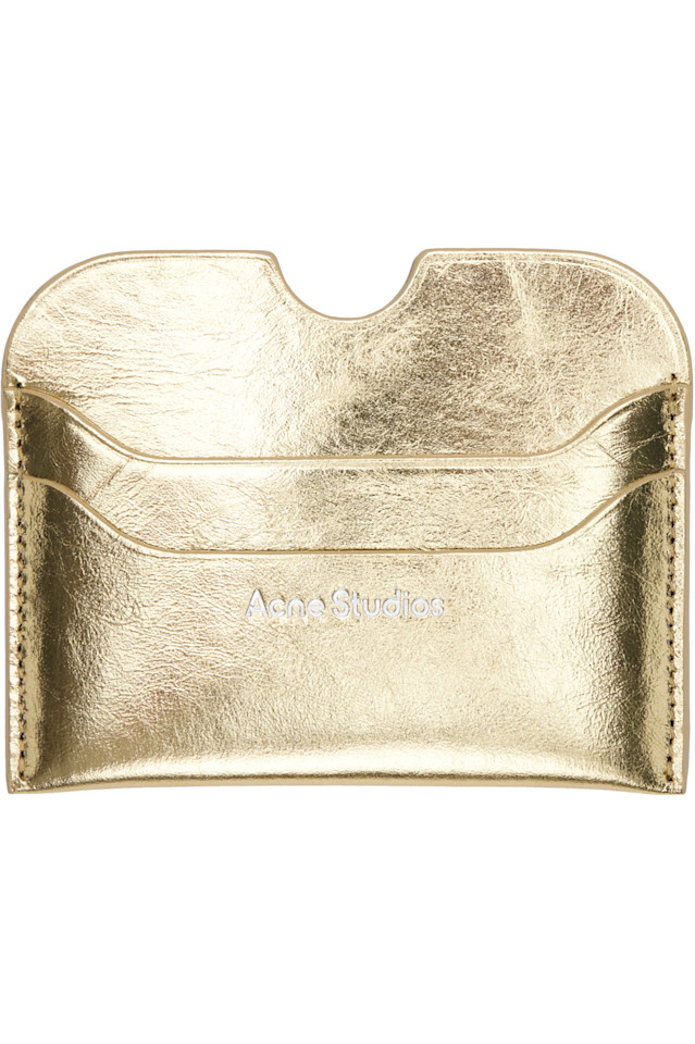 

Держатель для карт с тисненым логотипом Acne Studios, золото