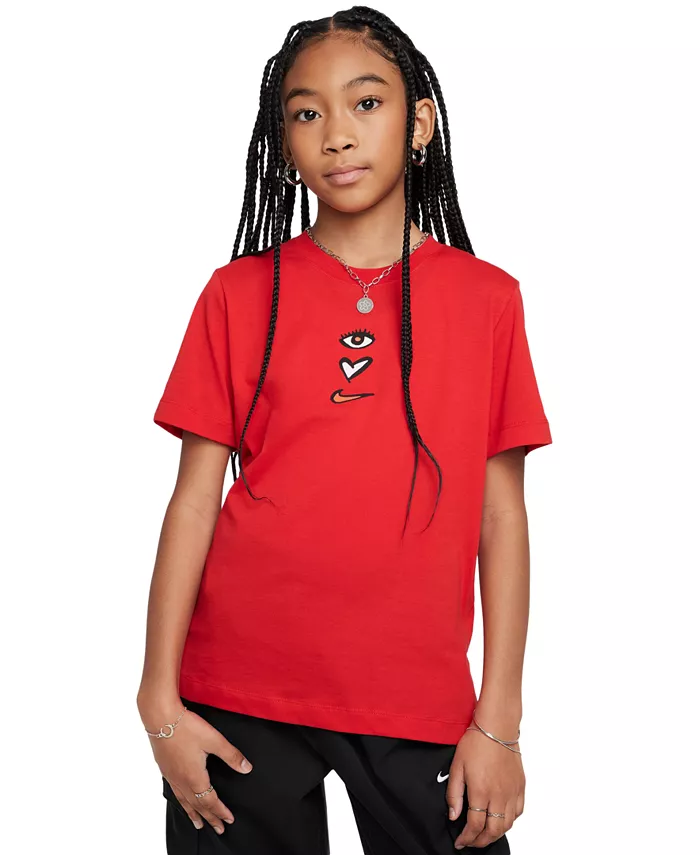

Футболка хлопковая с коротким рукавом Big Kids Sportswear Nike, красный