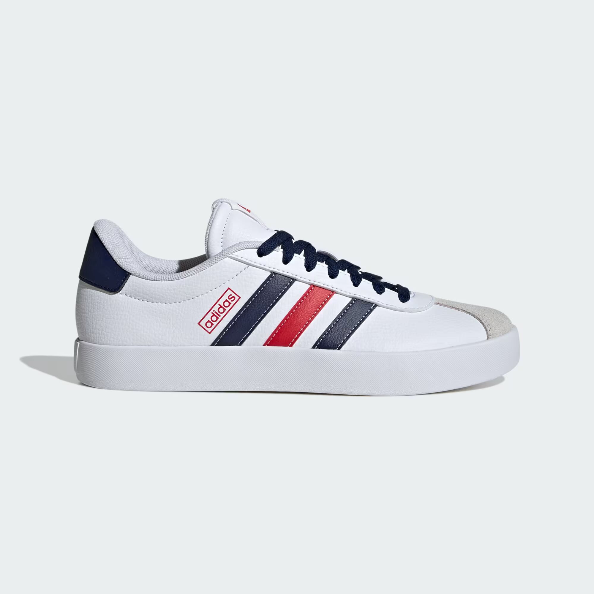 

Кроссовки VL Court 3.0 Adidas, цвет Cloud White/Team Navy Blue 2/Better Scarlet