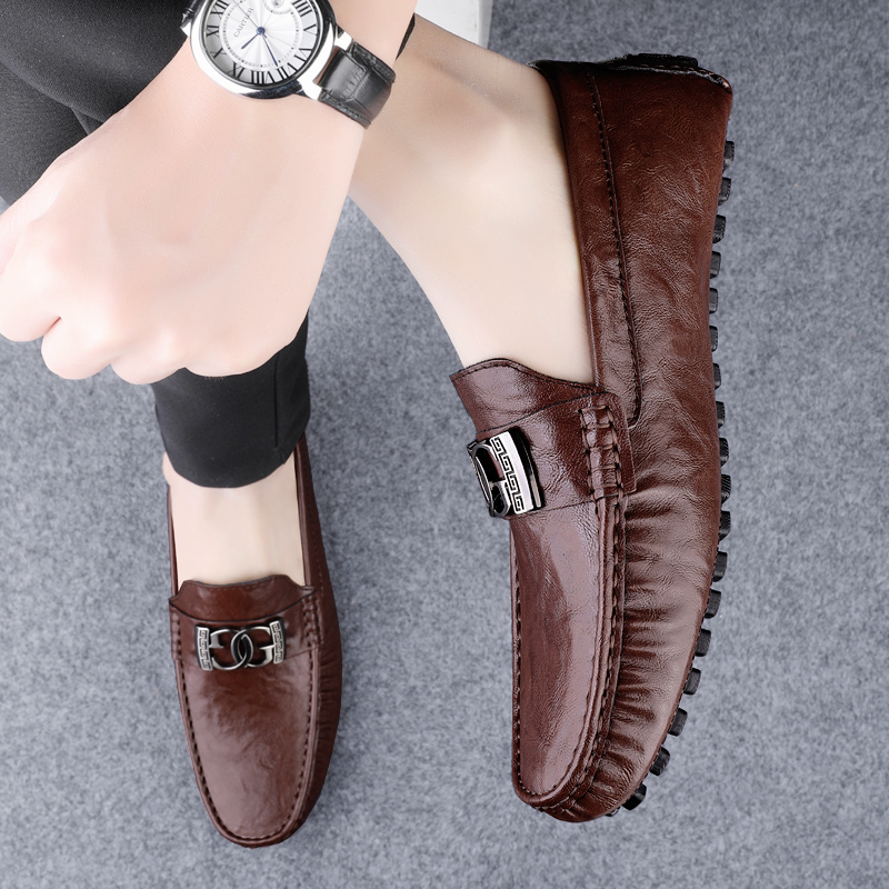 BAGE Мужские повседневные туфли без подкладки коричневые, цвет Brown — фото 4