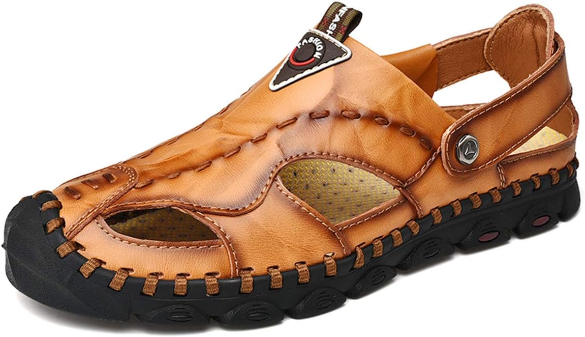 

Мужские сандалии ChicWind с закрытым носком, дышащие, для спортивного скалолазания, летние уличные водные туфли, светло-коричневый