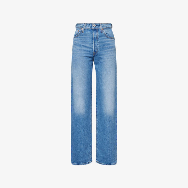 

Джинсы прямого кроя Levis Ribcage с высокой посадкой, синий
