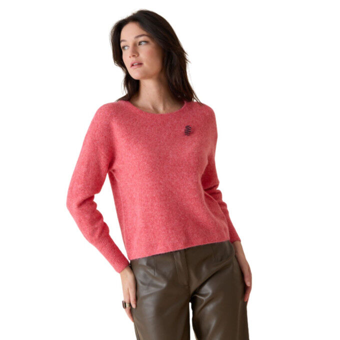 

Однотонный женский свитер с круглым вырезом Diplodocus Matelot