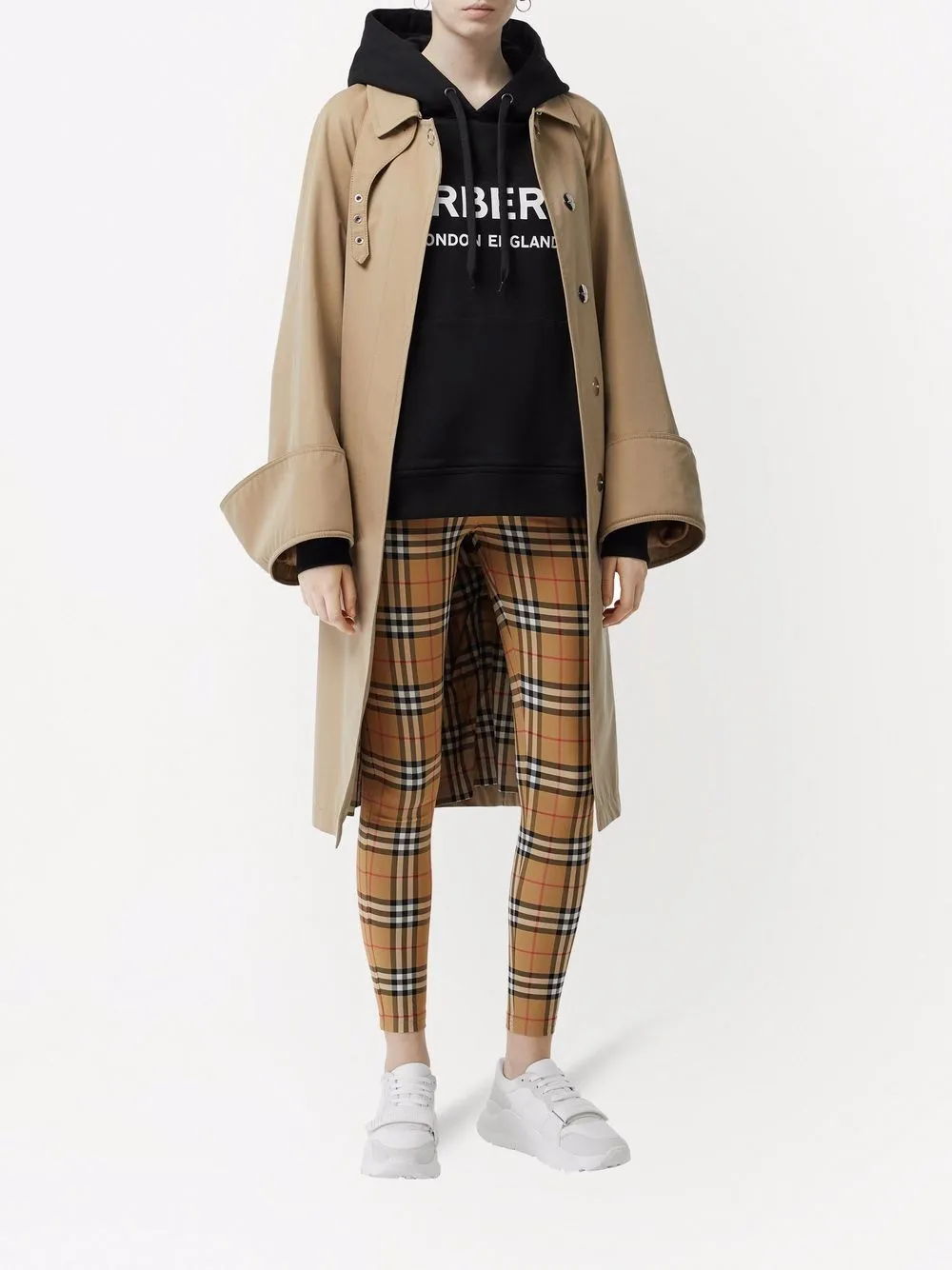 Леггинсы BURBERRY, женские, коричневый — фото 2