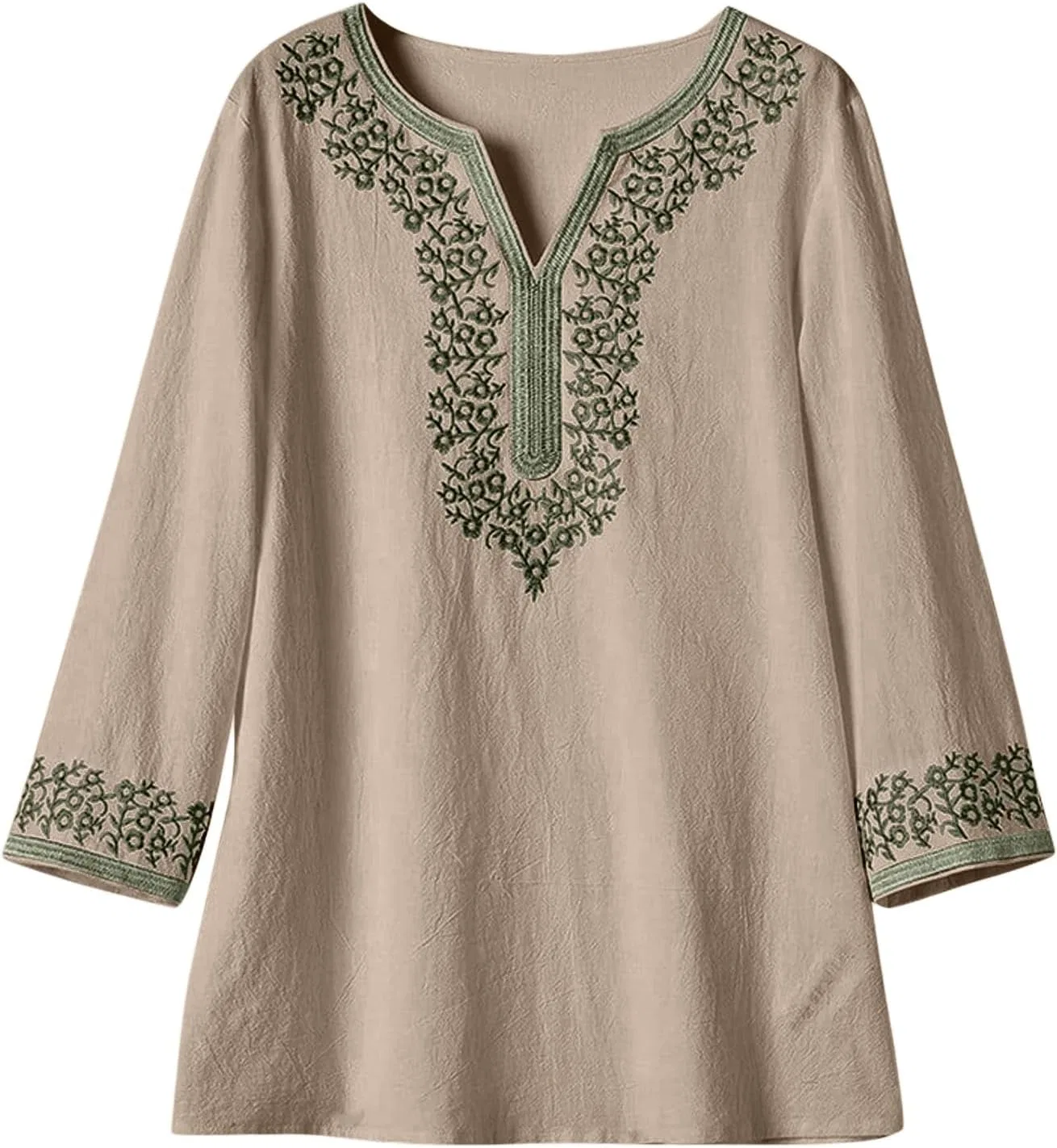 Блуза, свободного кроя, женская, Khaki