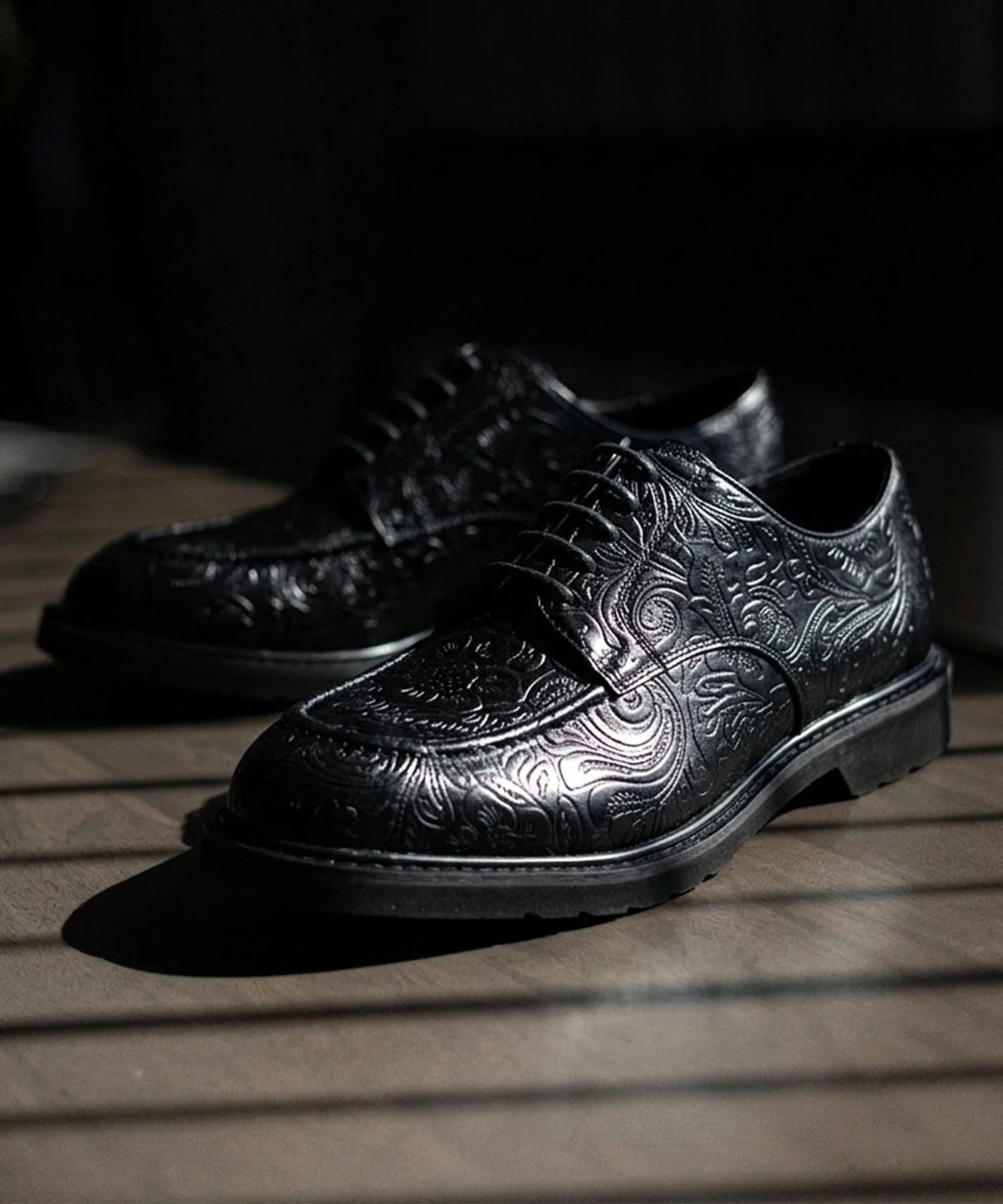 Мужские кожаные U-образные туфли London Shoe Make 9001 зелёные — фото 3