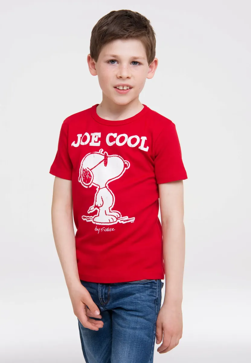 Футболка Logoshirt "Snoopy - Peanuts - Joe Cool" с ретро-принтом, красный — фото 2
