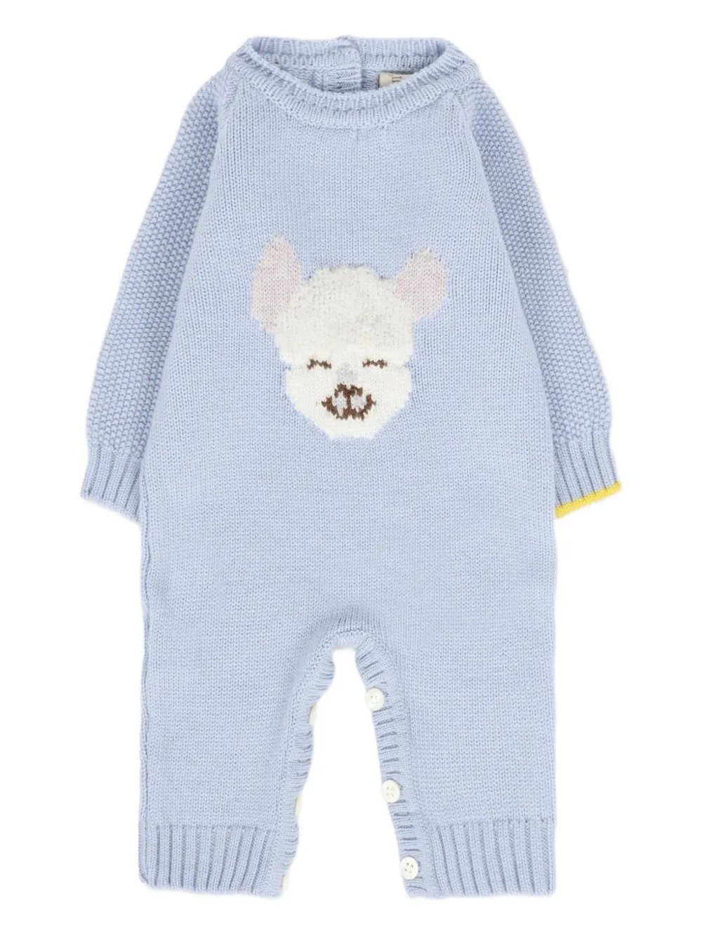 

Комбинезон из шерсти с аппликацией в виде ягнёнка Gensami Kids, синий