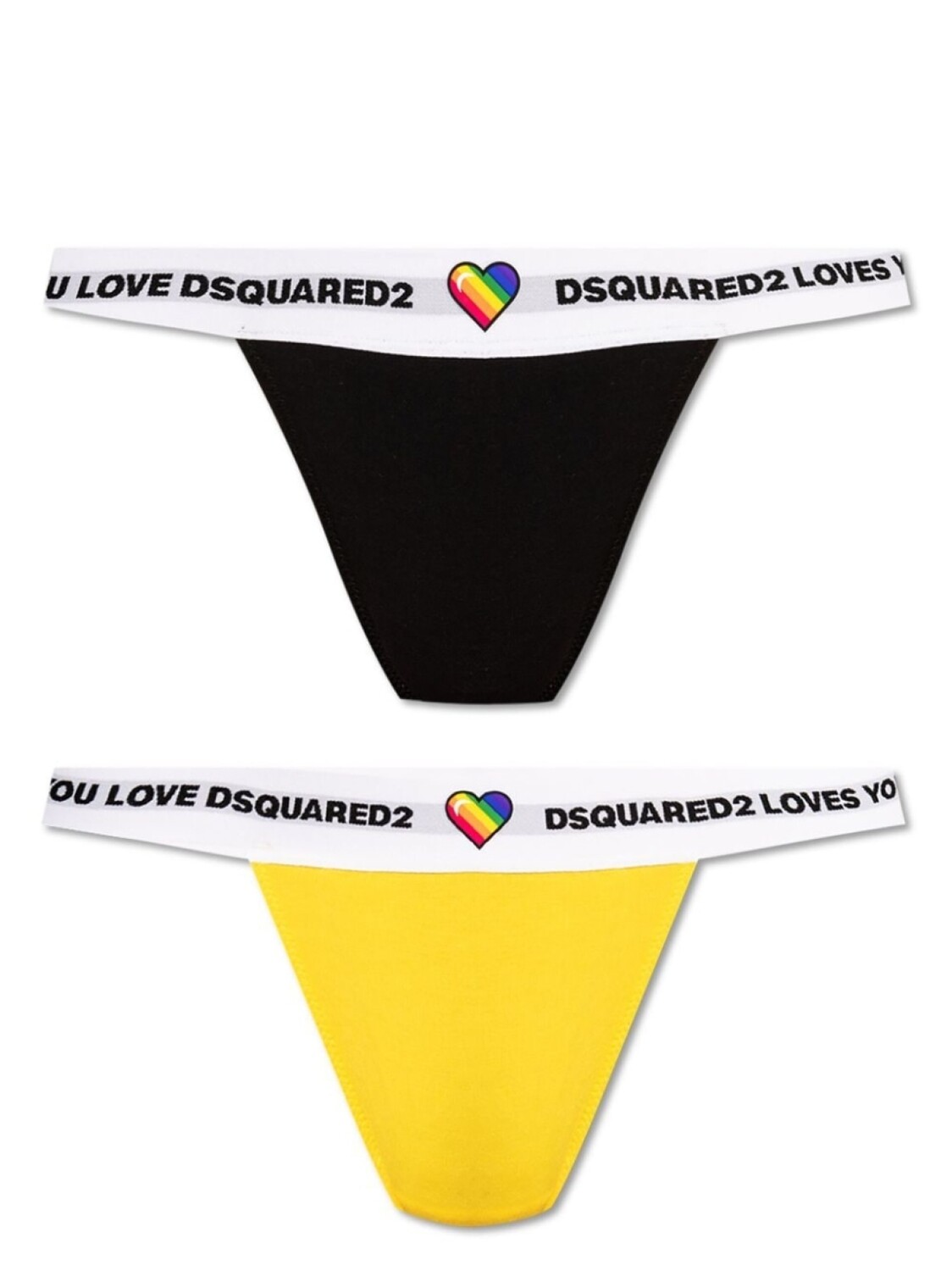 

Dsquared2 стринги с логотипом на поясе (упаковка из двух штук), черный