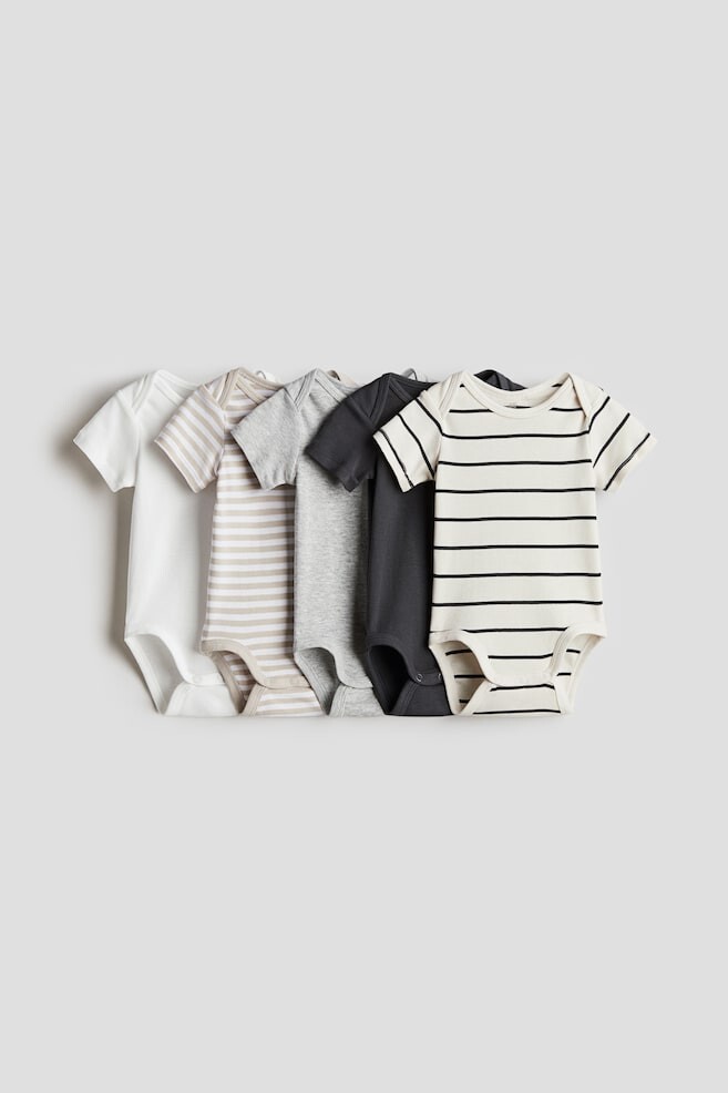 

Упаковка из 5 хлопковых боди H&M, мультиколор