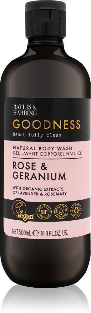 

Гель для душа Goodness Rose & Geranium с цветочным ароматом Baylis & Harding, 500 мл