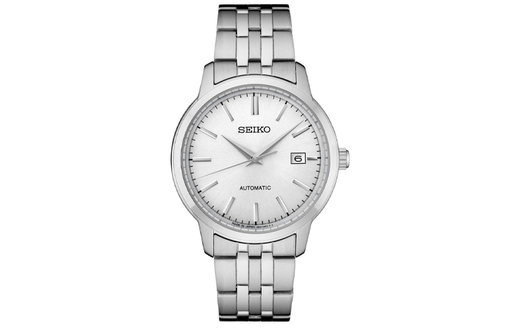 

SEIKO Мужские часы с автоматическим механическим механизмом, стальной браслет, 412 мм, серебристый циферблат