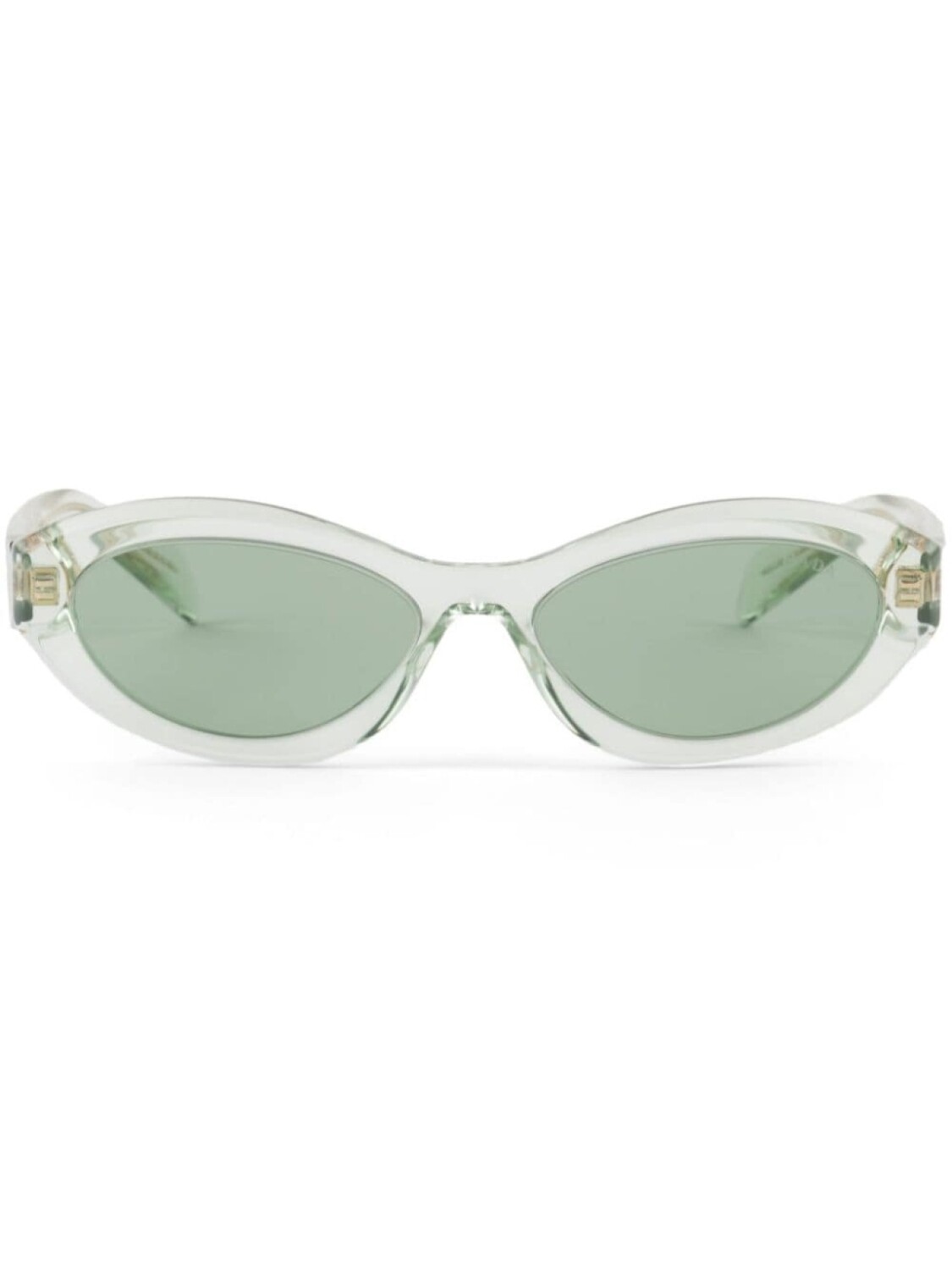 

Prada Eyewear солнцезащитные очки Symbole в овальной оправе, зеленый