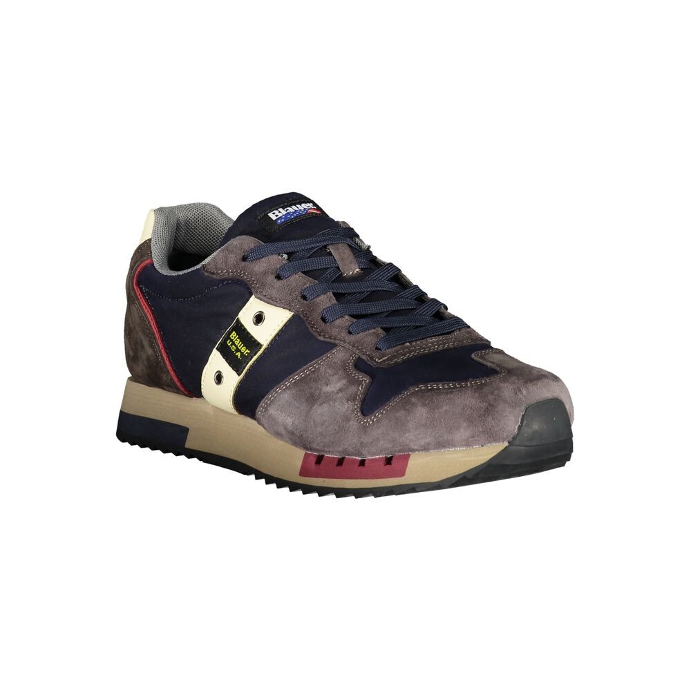 

Мужские дизайнерские кроссовки Blauer Sleek с контрастными акцентами, синий