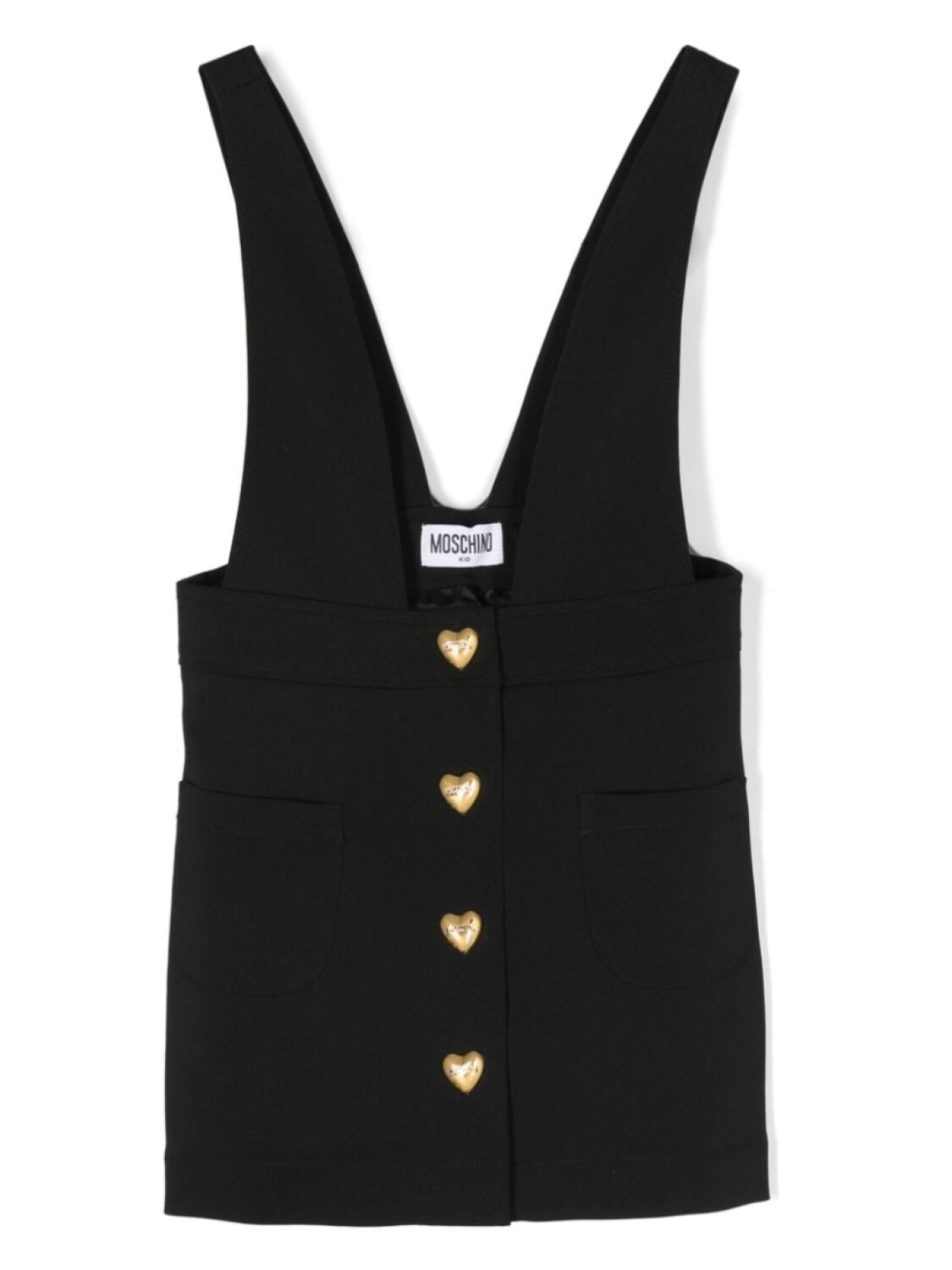 

Moschino Kids комбинезон с пуговицами в форме сердца, черный