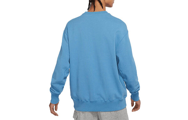 Толстовка Men's Nike Sportswear Logo Casual Sports Round Neck Pullover Blue, синий — фото 2