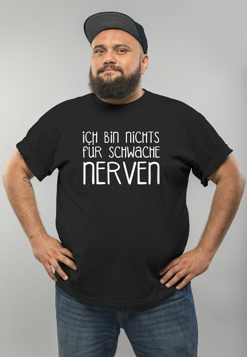 

Футболка с принтом LUSTIGES ICH BIN NICHTS FÜR SCHWACHE NERVEN FUN S Moonworks, цвет schwarz