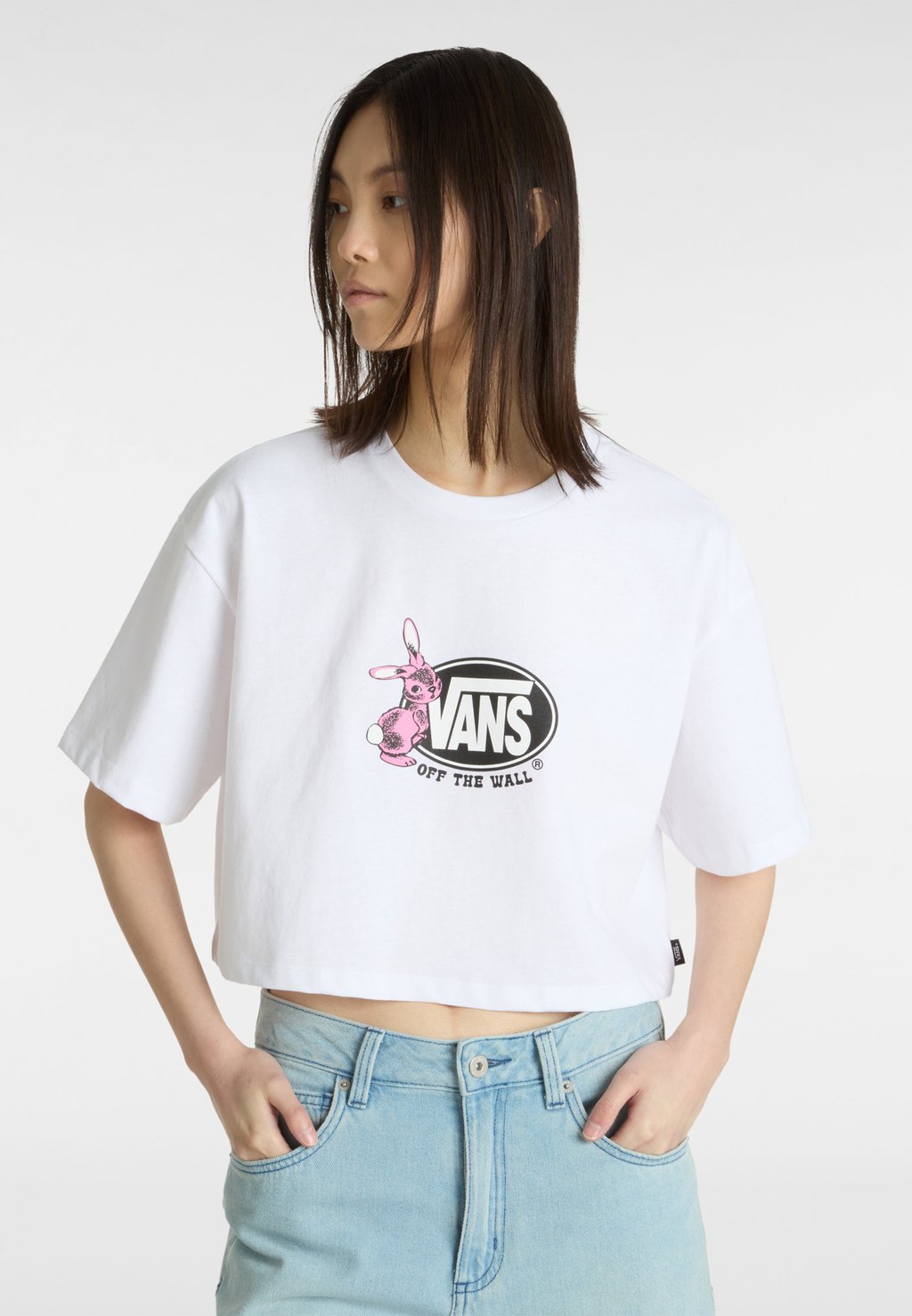 

Футболка с принтом FOLLOW RELAXED FIT CROP Vans, белый