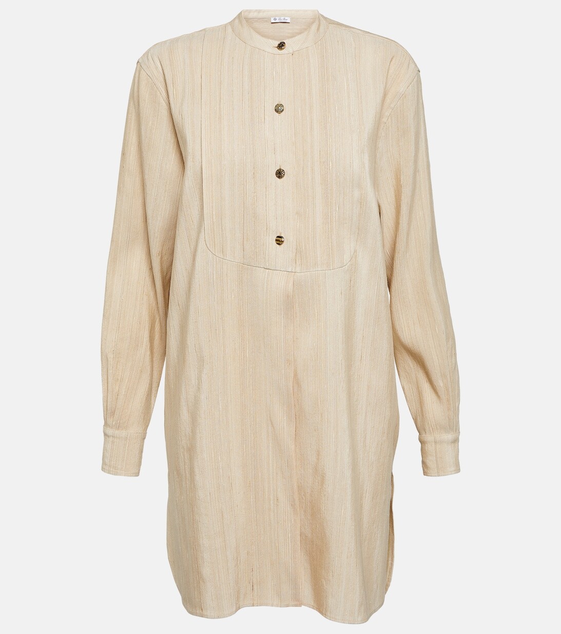 

Шелковое мини-платье в полоску LORO PIANA, бежевый