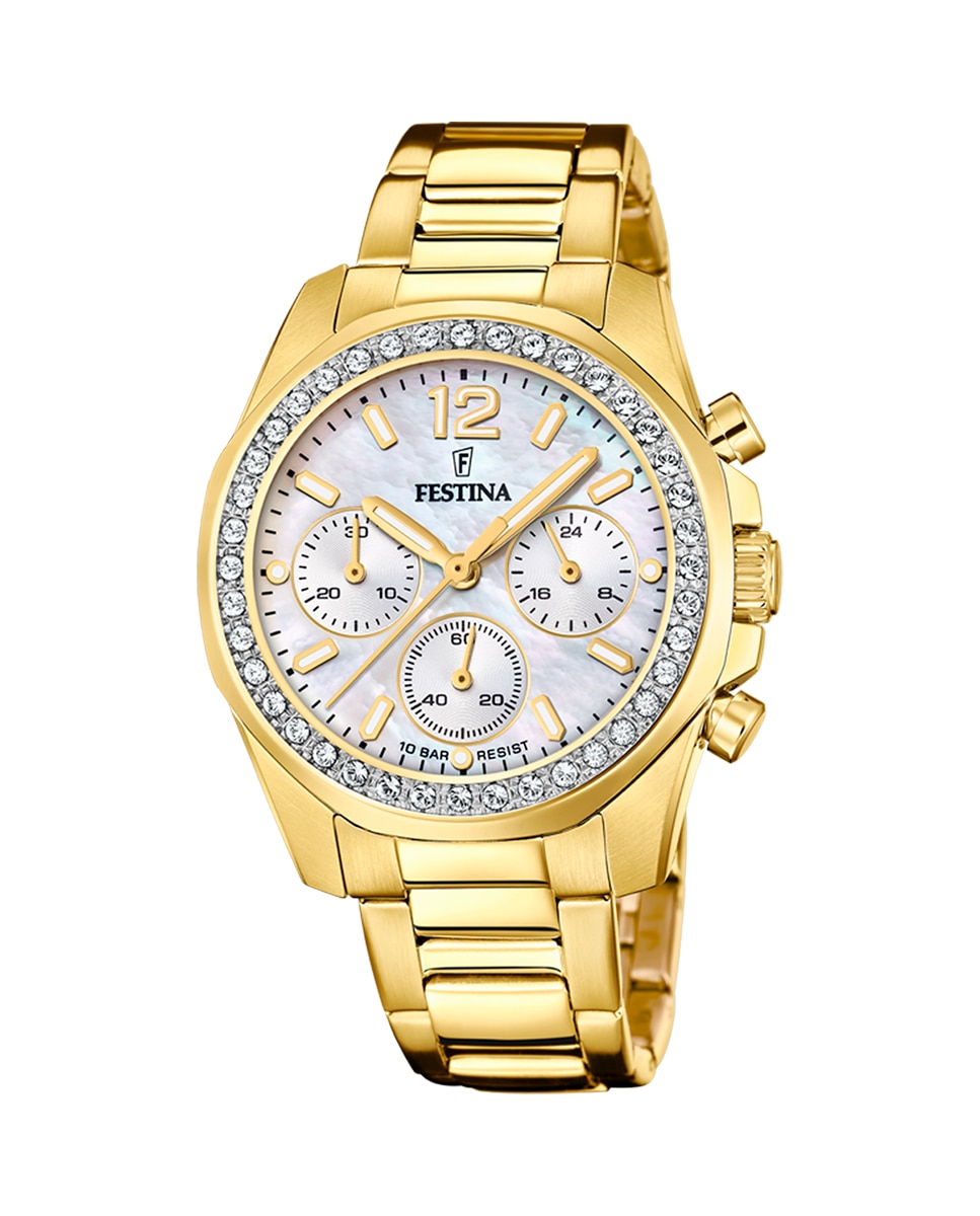 

Женские часы F20609/1 из стали Festina, золотой