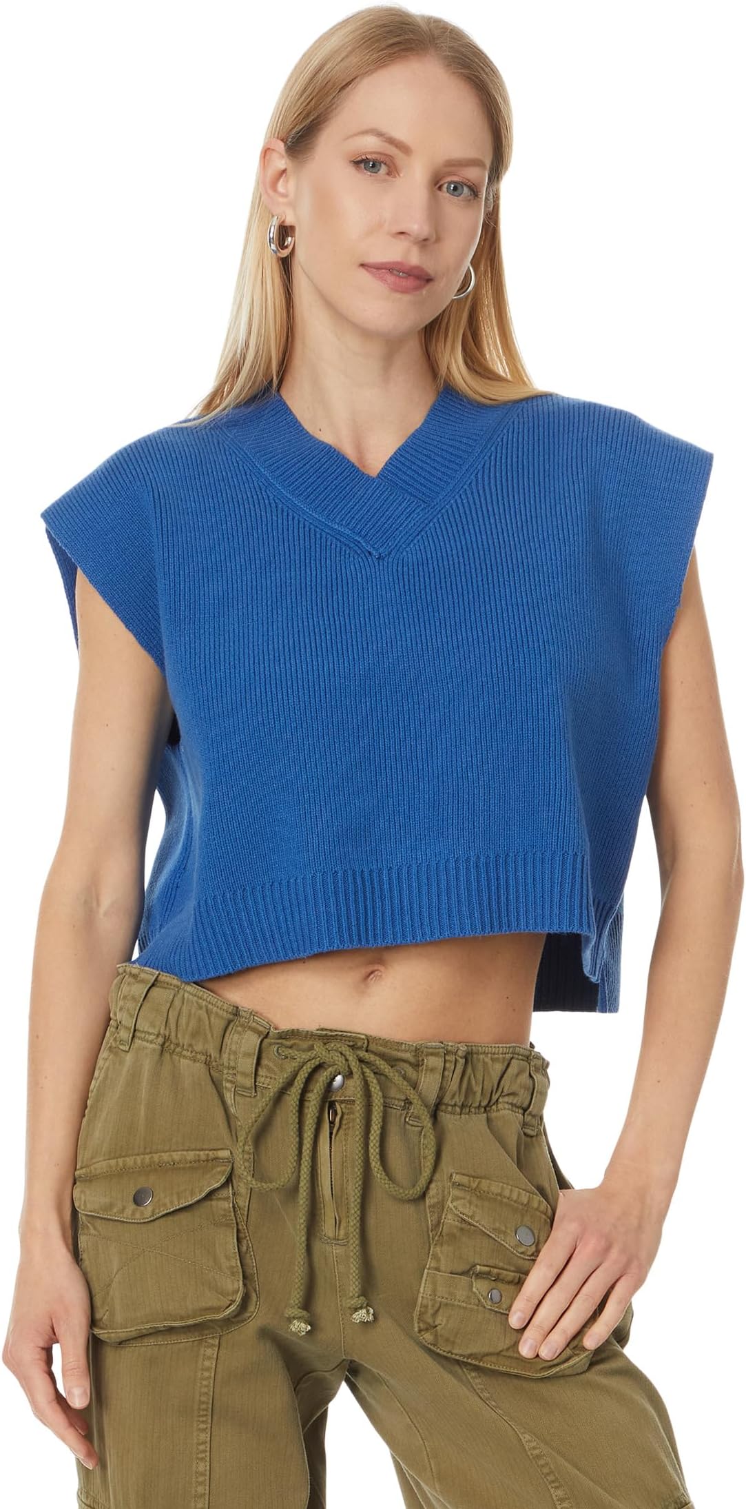 

Свитер Free People Easy Street Vest, цвет Deja Blue