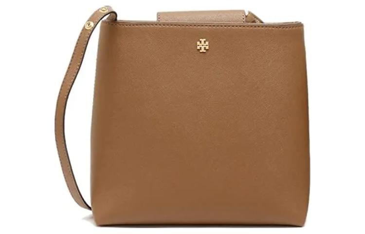 

TORY BURCH Сумка-мессенджер Emerson из коровьей кожи, женская, коричневого цвета