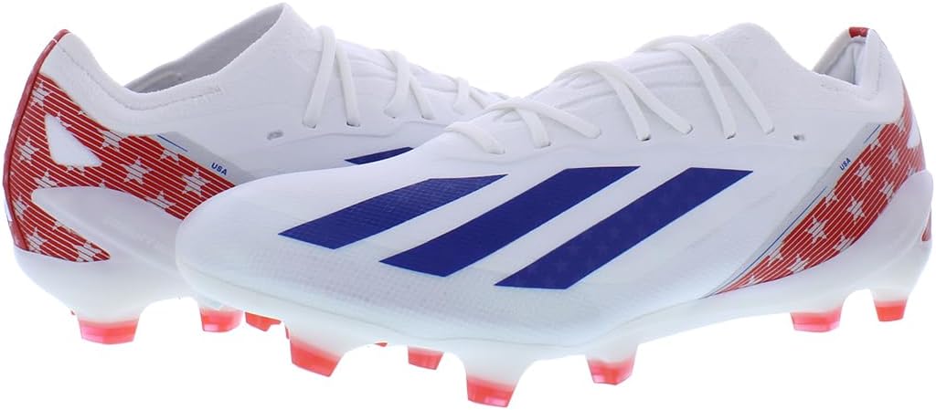 Кроссовки Adidas для взрослых унисекс X Crazyfast.2 для твердой поверхности, белый/красный/синий — фото 2