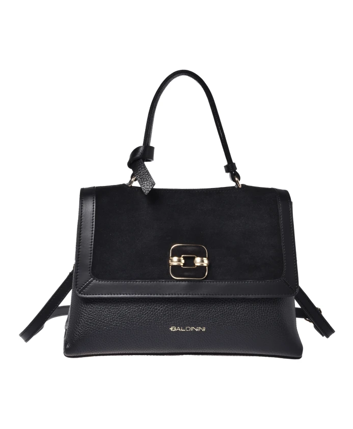 

Сумка из замши и зернистой кожи. Baldinini, черный