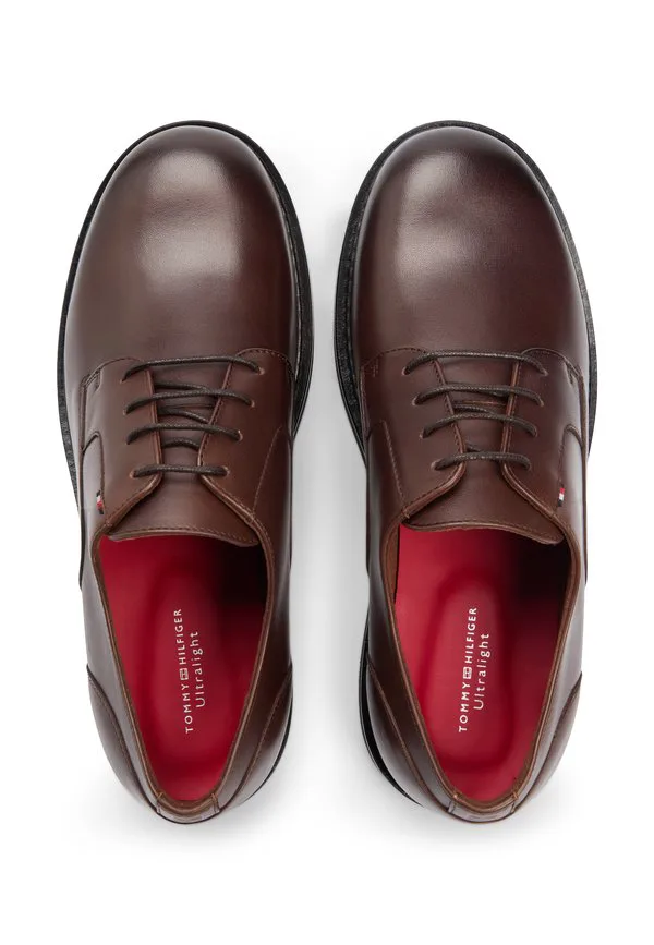 Сверхлегкие кожаные туфли-дерби на шнуровке Tommy Hilfiger, Dark Mocha — фото 4