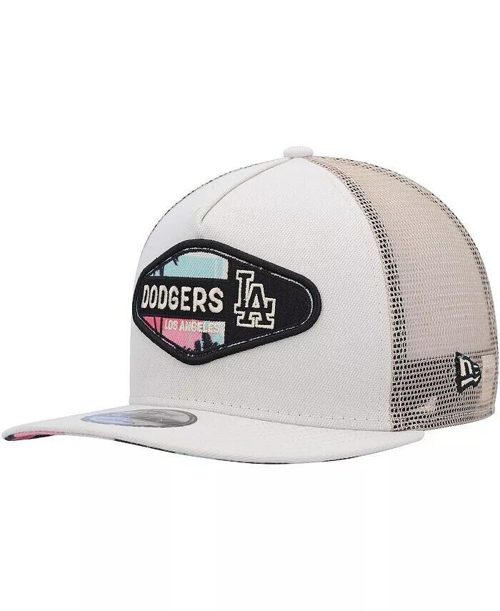 

Мужская натуральная бейсболка с нашивкой Los Angeles Dodgers Retro Beachin' Patch A-Frame Trucker 9FIFTY Snapback New Era