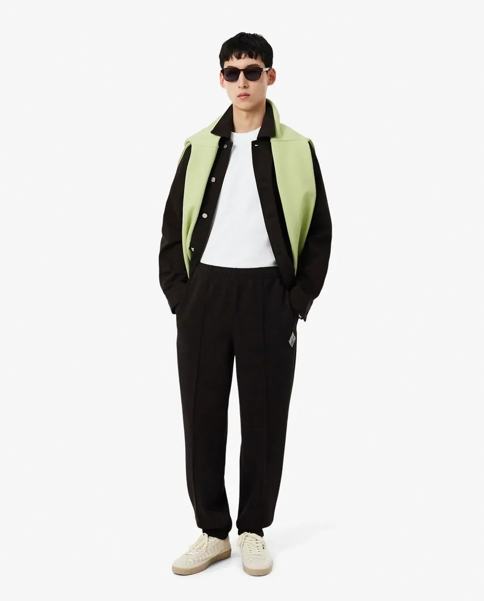 Мужская толстовка с короткими рукавами с вышивкой Lacoste, белый — фото 4