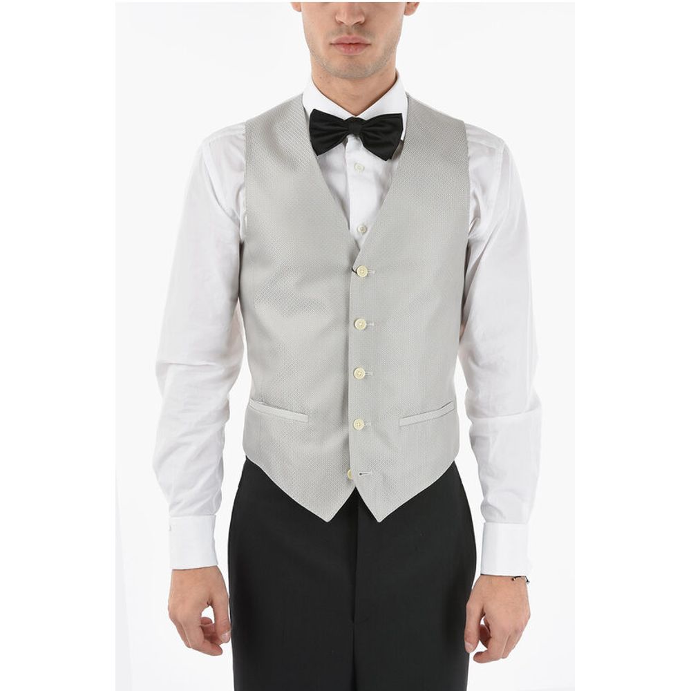 

CC COLLECTION Двухцветный жилет RESET с Мартингейлом Corneliani, White