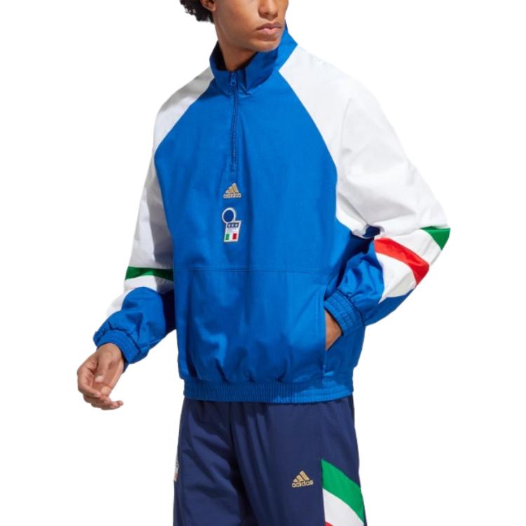 Свитер adidas Italy Icon Jacket Asia Sizing 'Royal Blue' — фото 4