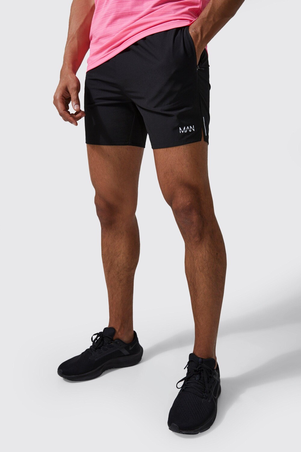 Мужские легкие шорты active performance Boohoo, черный