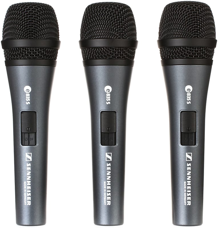 

Вокальный микрофон Sennheiser e835-S Handheld Dynamic Cardioid Microphone with Switch (3-Pack)