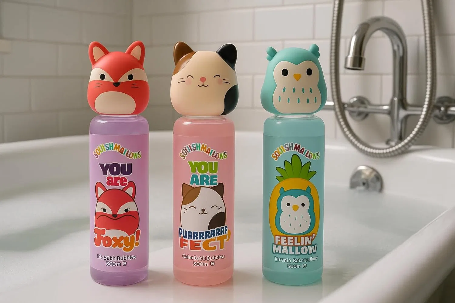 Набор детской пены для ванны Squishmallows с игрушками Corsair Toiletries — фото 3