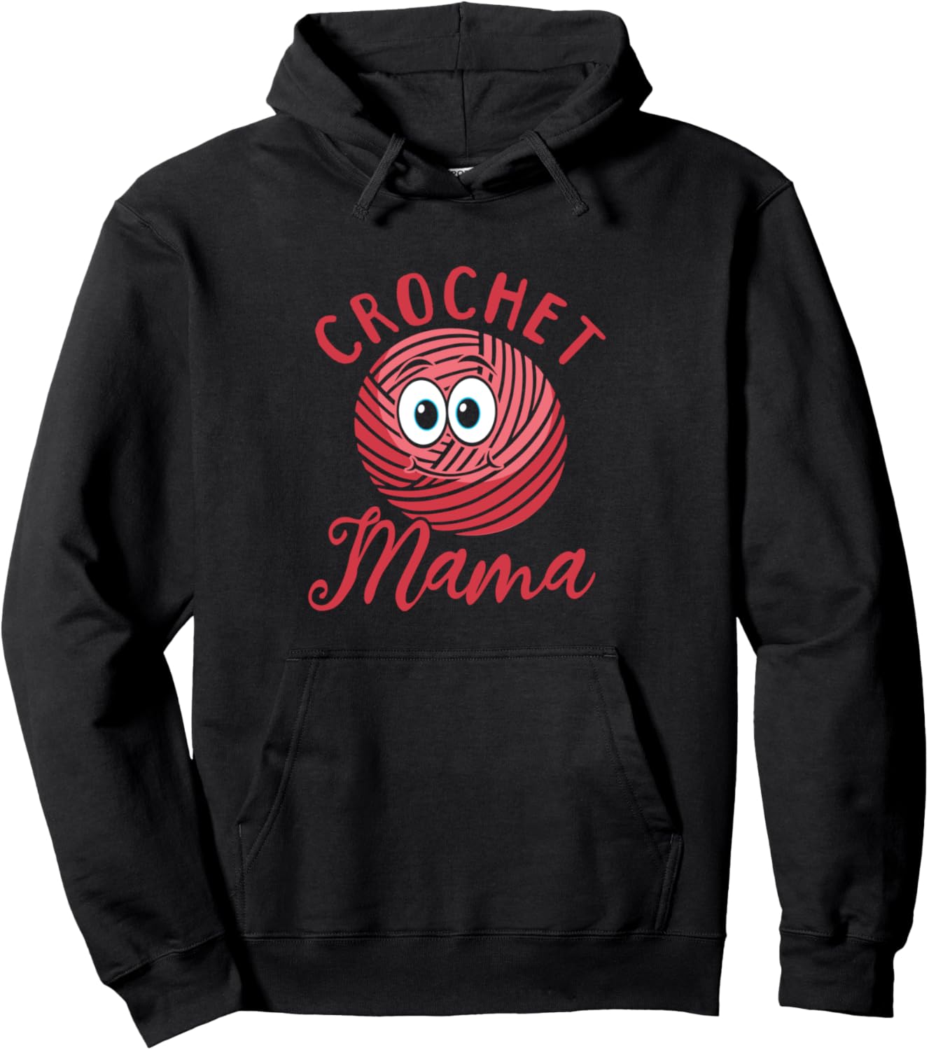 

Вязаная мама, вязаная мама, худи Crochet Mama, черный