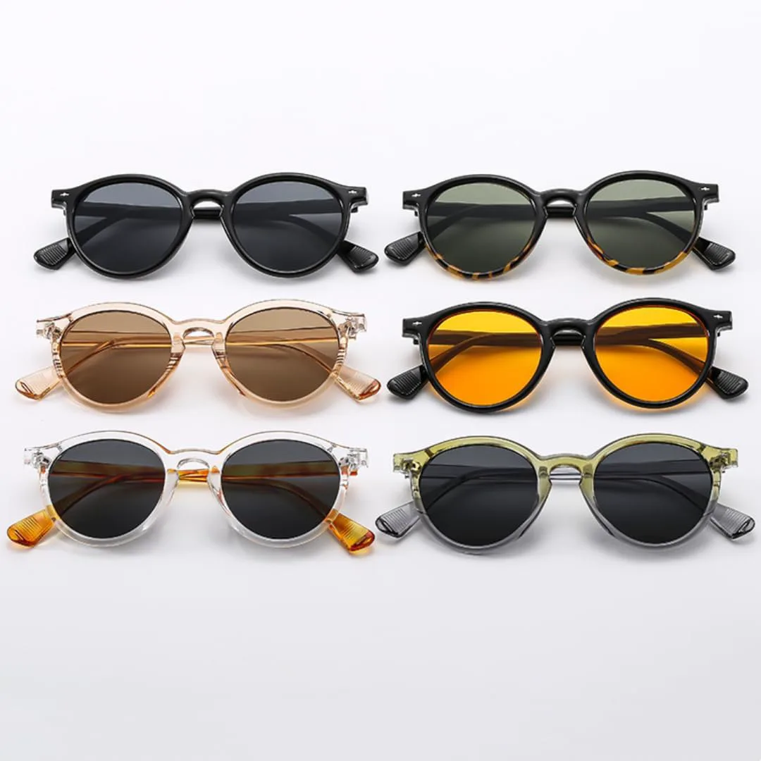 

Солнцезащитные очки для мужчин и женщин - защита UV400 - круглые и овальные цветные линзы для занятий спортом на открытом воздухе и вождения DSVIGF, Transparency