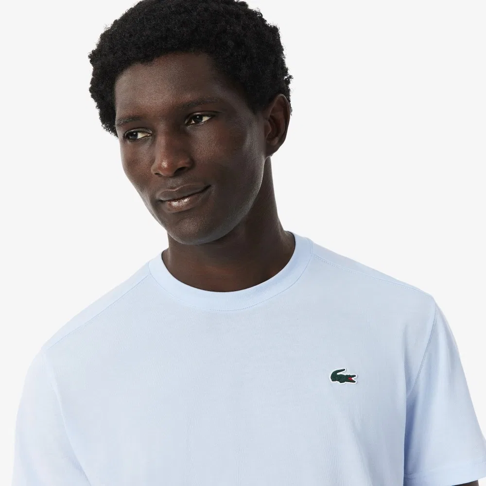 Мужская светло-голубая футболка Lacoste Basic Training — фото 2