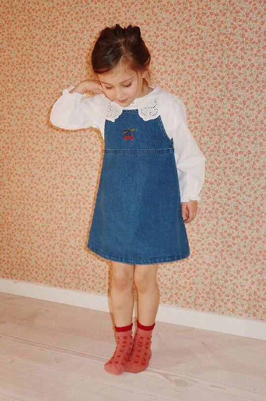 

MAGOT STRAP DRESS детское джинсовое платье GOTS Konges Sløjd, синий
